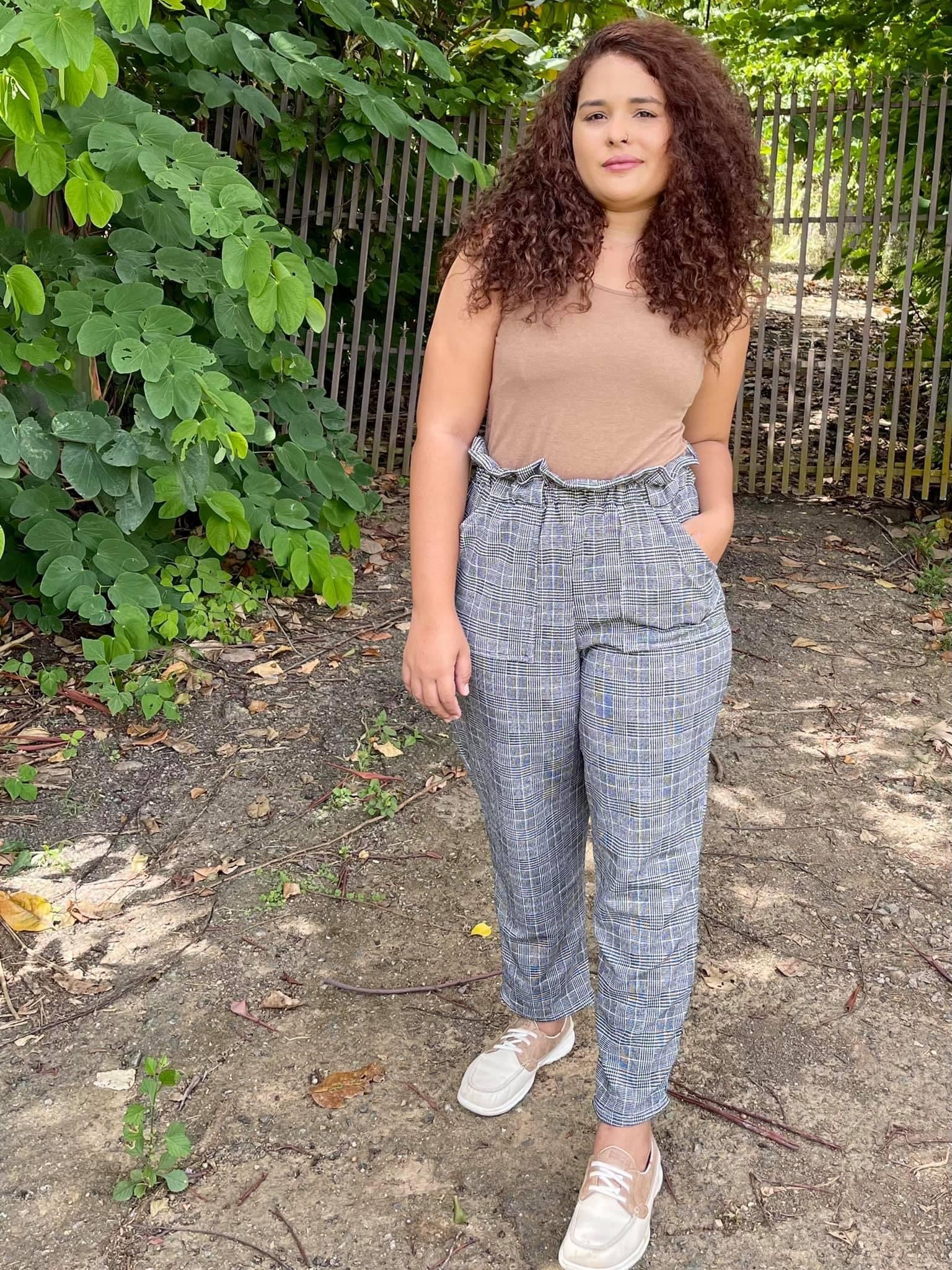 Plaid & Houndstooth, Poly Crepe Knit. - Boho Fabrics