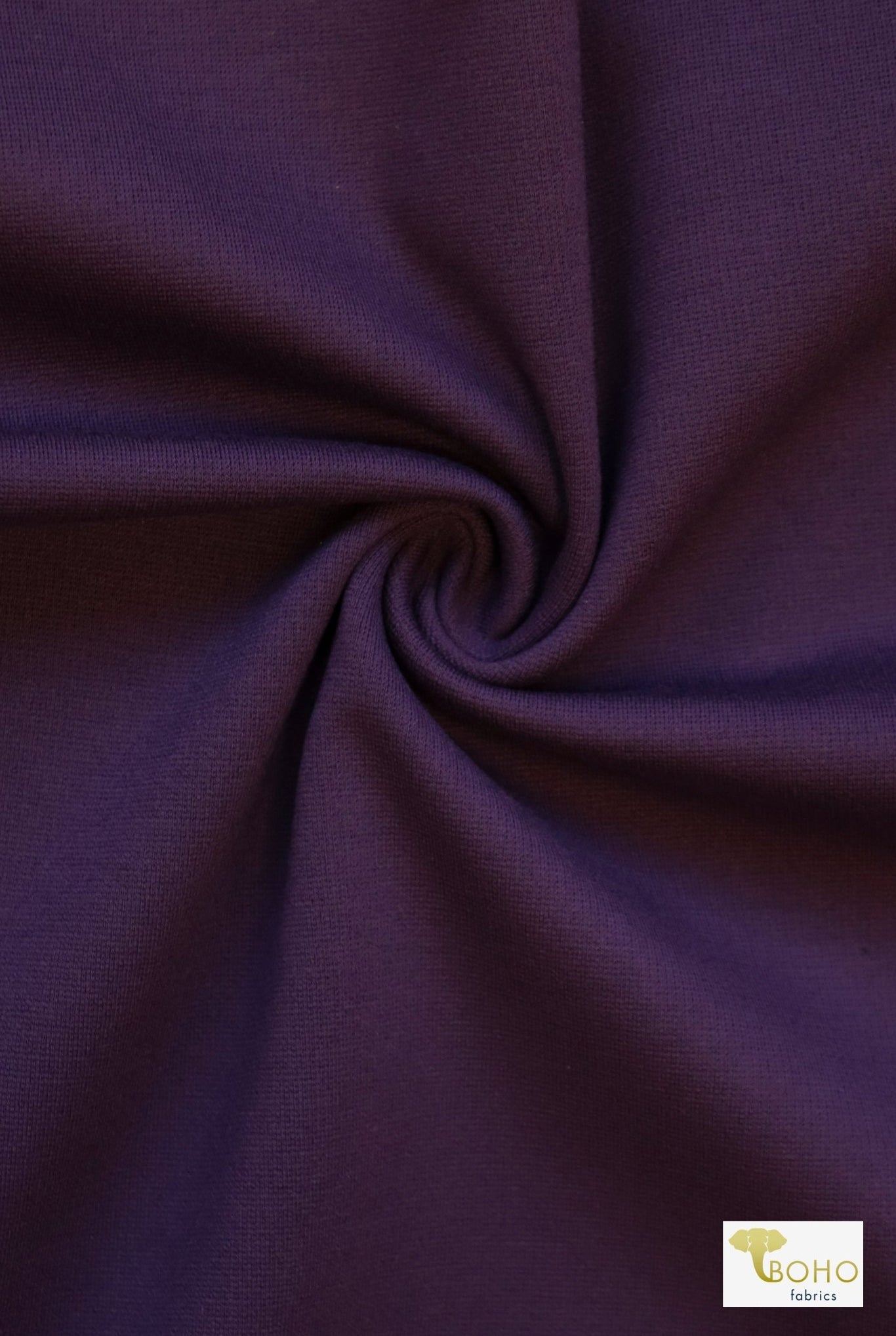 Plum, Ponte Solid Knit Fabric - Boho Fabrics