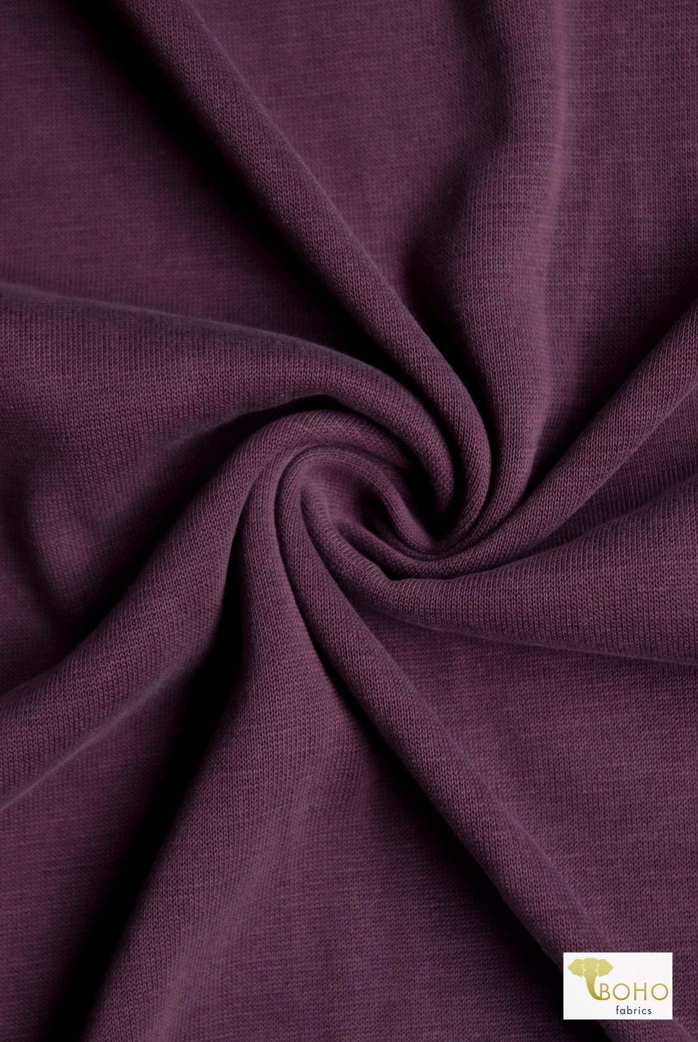 Plum, Solid Cupro Knit Fabric - Boho Fabrics - Cupro, Knit Fabric