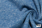 Polartec, Heathered - Blue, Flat Back, Brushed Rib Fabric - Boho Fabrics - Rib Solid, Knit Fabric