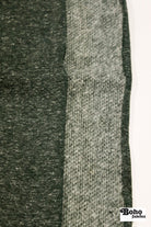 Polartec, Heathered - Hunter Green, Flat Back, Brushed Rib Fabric - Boho Fabrics - Rib Solid, Knit Fabric