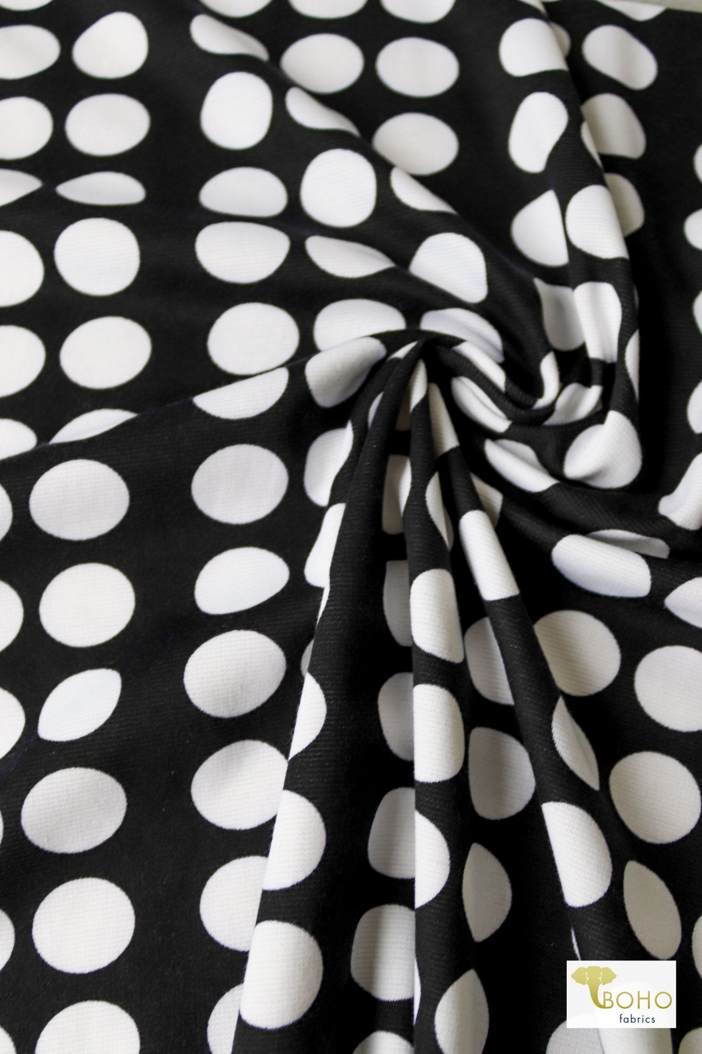 Polka Dot Ponte, Ponte Print Fabric - Boho Fabrics