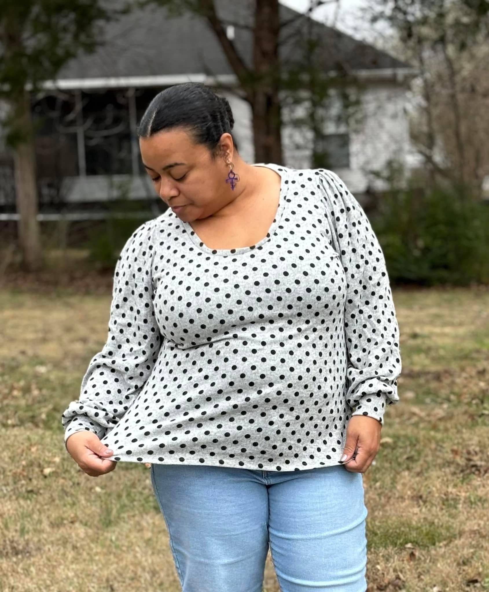 Polka Dot Sweater - Boho Fabrics