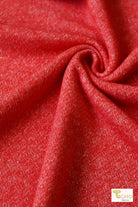 Poppy Red, Cotton Blend French Terry Knit - Boho Fabrics