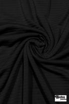 Power Grid Fleece by Polartec. Performance Knit Fabric in Black *2nds* - Boho Fabrics - Performance Fabrics