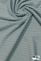 Power Grid Fleece by Polartec. Performance Knit Fabric in Frost Blue, *2nds* - Boho Fabrics - Performance Fabrics