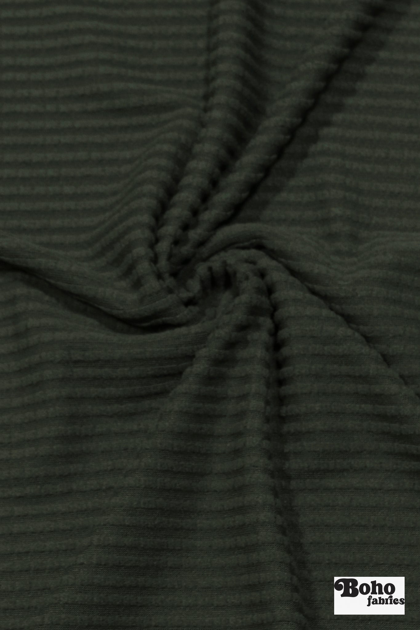 Power Grid Fleece by Polartec. Performance Knit Fabric in Olive Green - Boho Fabrics - Performance Fabrics
