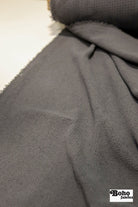 Power Grid Mid - Warmth (Terry - Style), Charcoal Maps — Performance Baselayer Fleece Fabric by Polartec - Boho Fabrics - Performance Fabrics