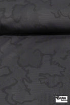 Power Grid Mid - Warmth (Terry - Style), Charcoal Maps — Performance Baselayer Fleece Fabric by Polartec - Boho Fabrics - Performance Fabrics