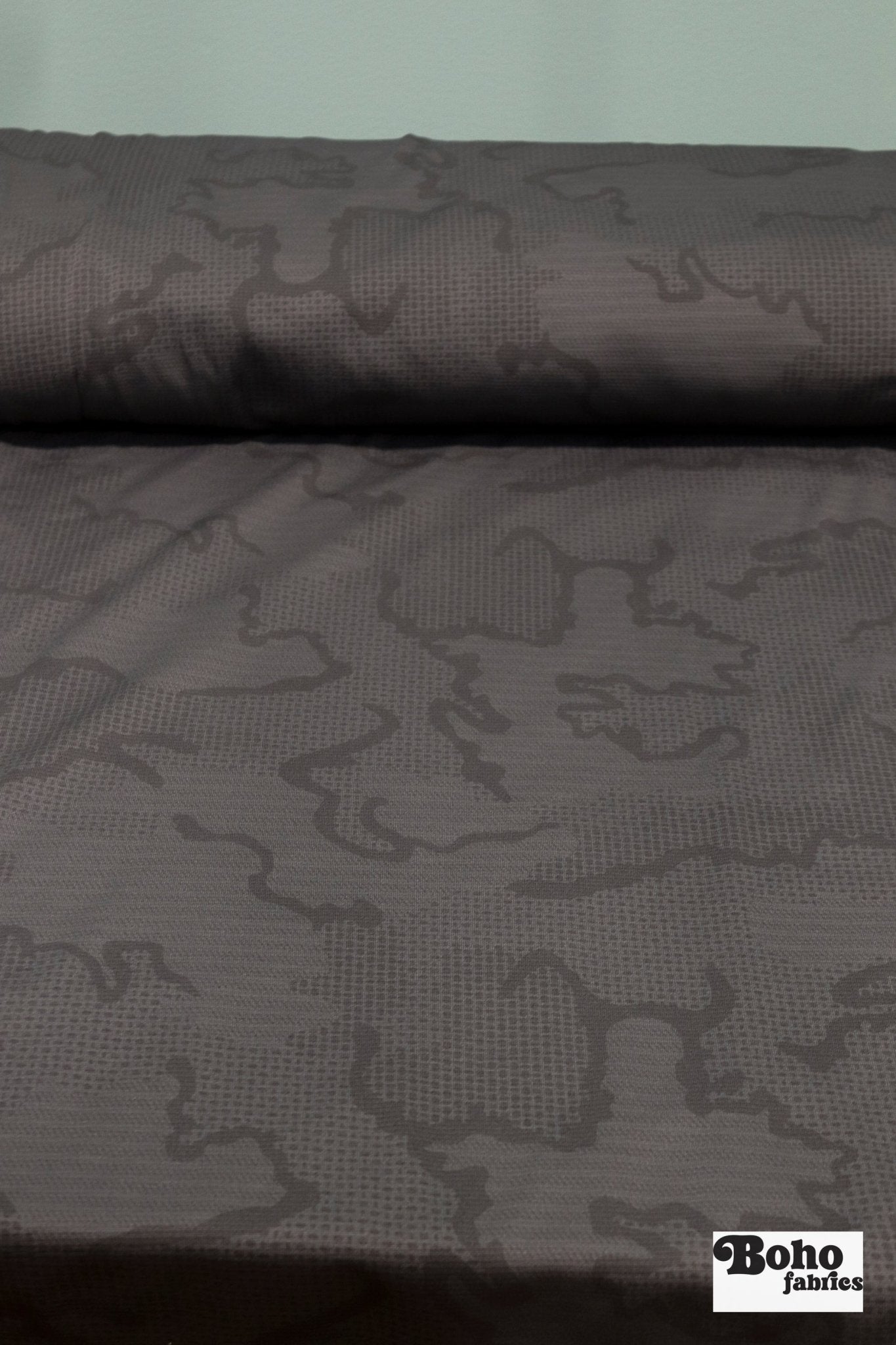 Power Grid Mid - Warmth (Terry - Style), Charcoal Maps — Performance Baselayer Fleece Fabric by Polartec - Boho Fabrics - Performance Fabrics