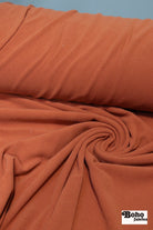 Power Grid Mid - Warmth (Terry - Style), Terracotta — Performance Baselayer Fleece Fabric by Polartec - Boho Fabrics - Performance Fabrics