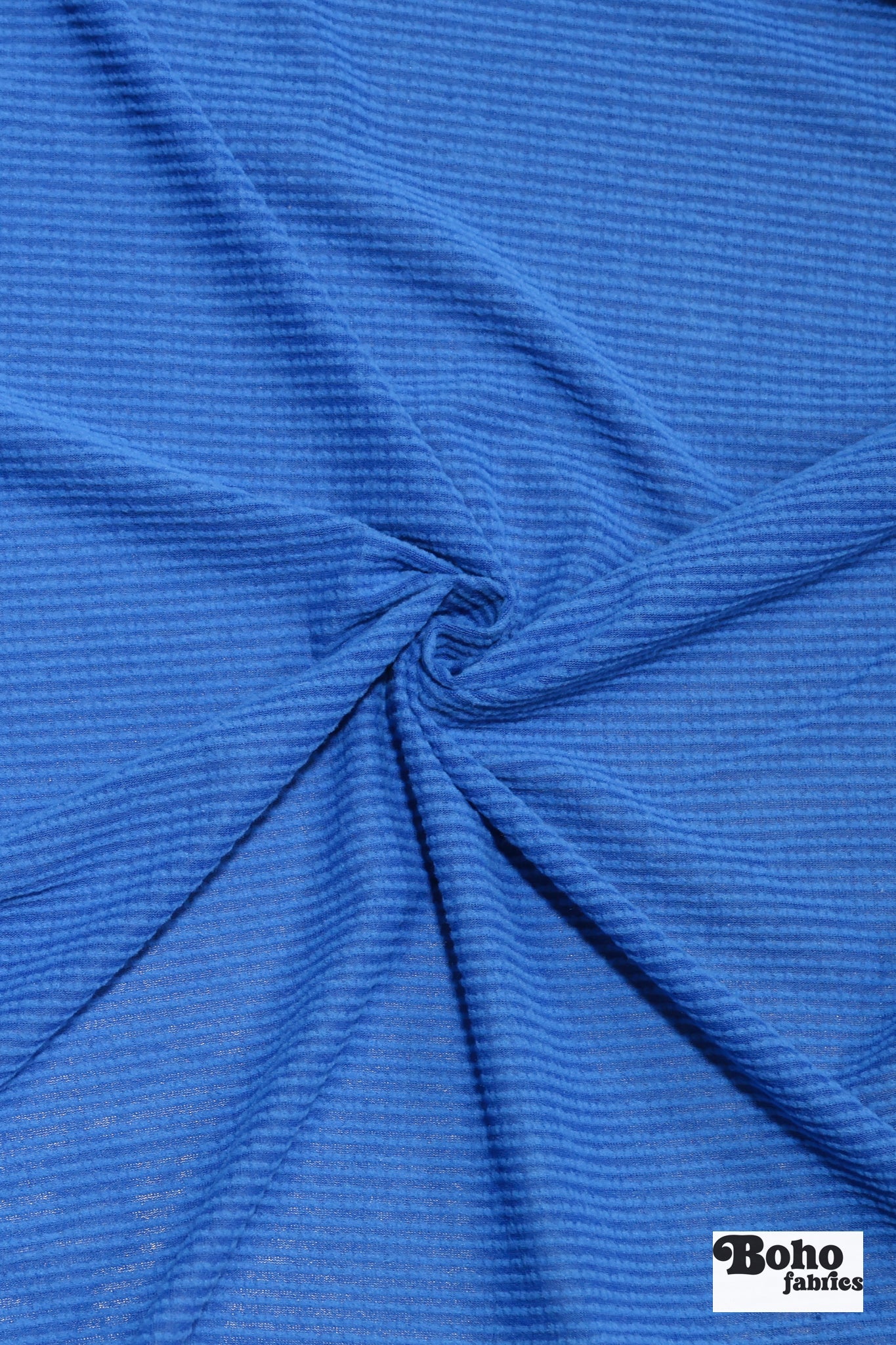 Power Grid Midweight, Bright Ocean Blue Fleece Fabric by Polartec - Boho Fabrics - Performance Fabrics
