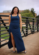 Princess Blue, Ponte Solid Knit Fabric - Boho Fabrics