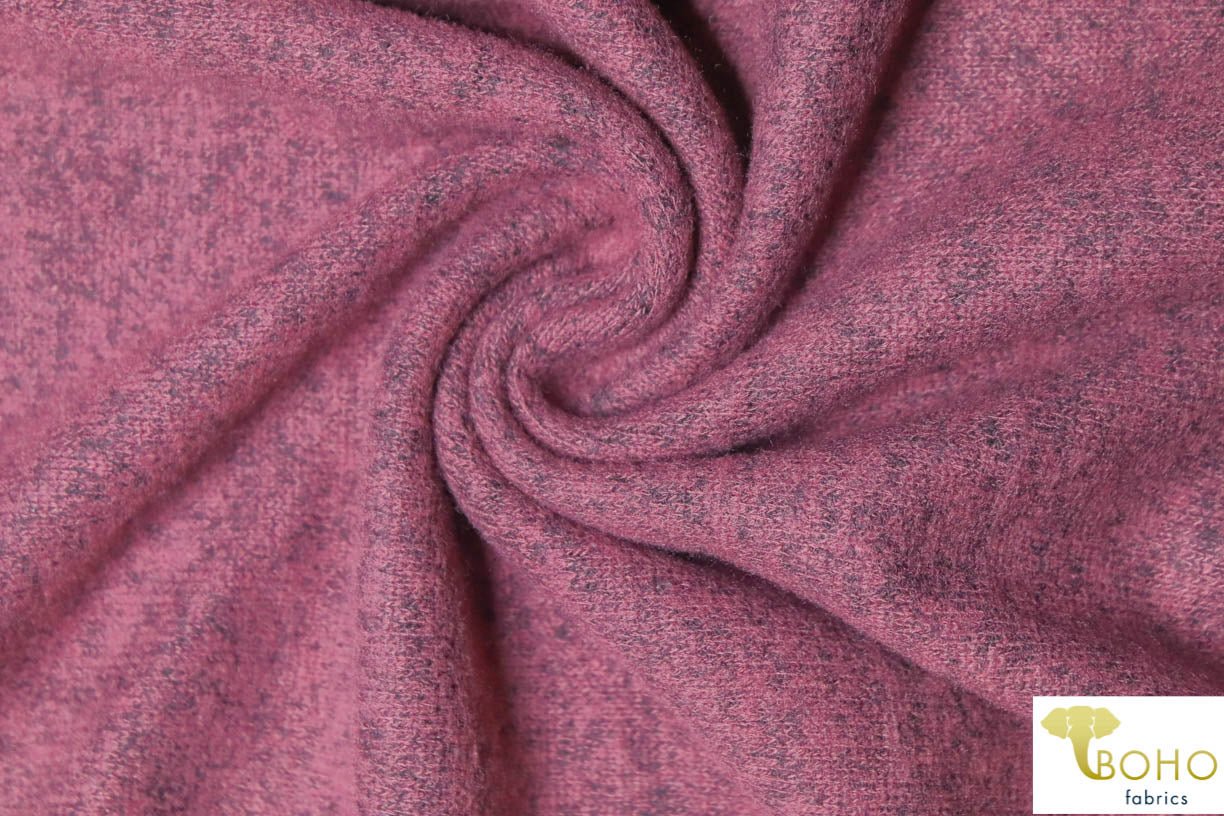 Princess Pink Brushed Sweater Knit Fabric. BSWTR-306 - Boho Fabrics