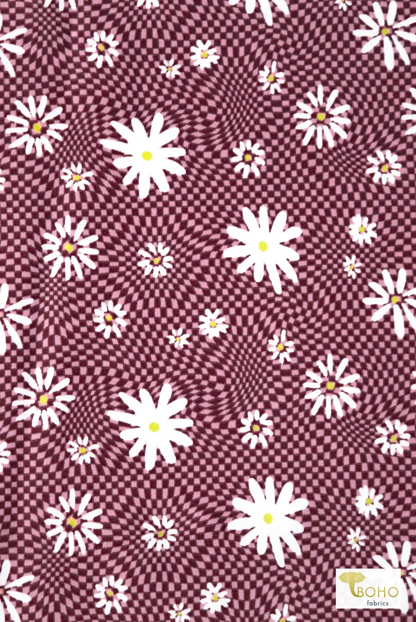 Psychedelic Pink, Woven Twill Print Fabric - Boho Fabrics