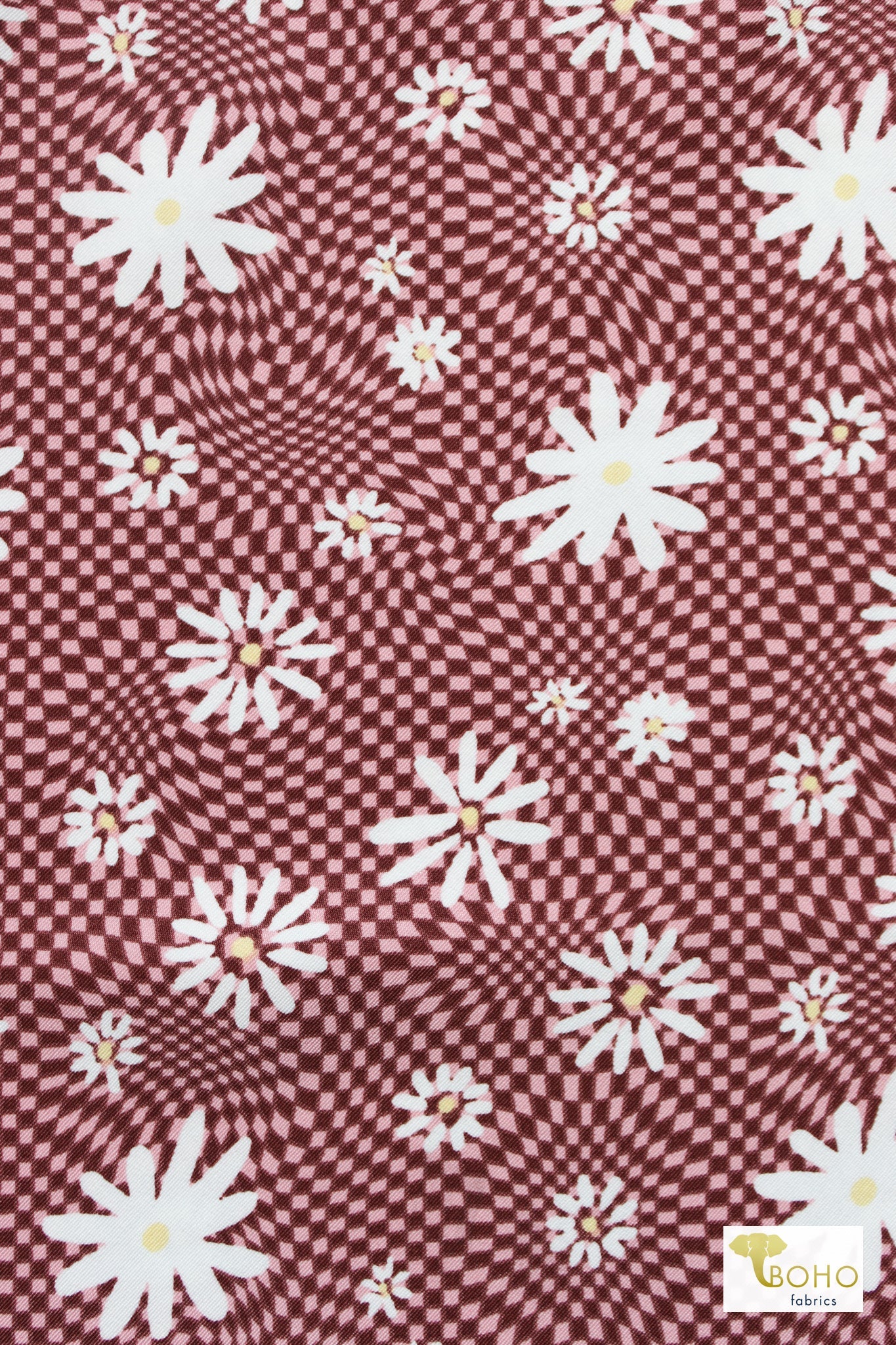 Psychedelic Pink, Woven Twill Print Fabric - Boho Fabrics