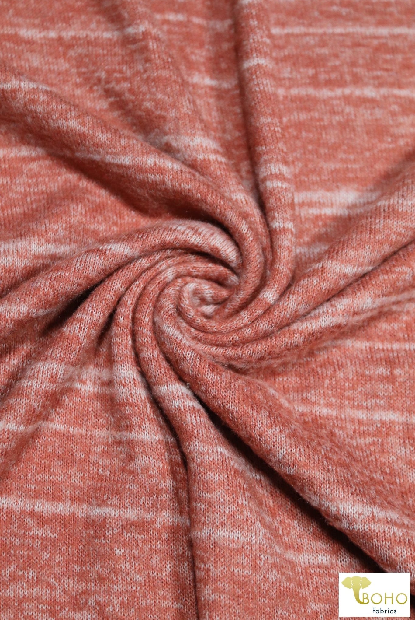 Pumpkin Spice Stripes, Printed Brushed Sweater Knit. PRSW-132 - Boho Fabrics