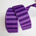 Purple and Purple Jacquard Woven Stripes Webbing – 1" Wide, Sold Per Yard. - Boho Fabrics - Bag Making Supplies