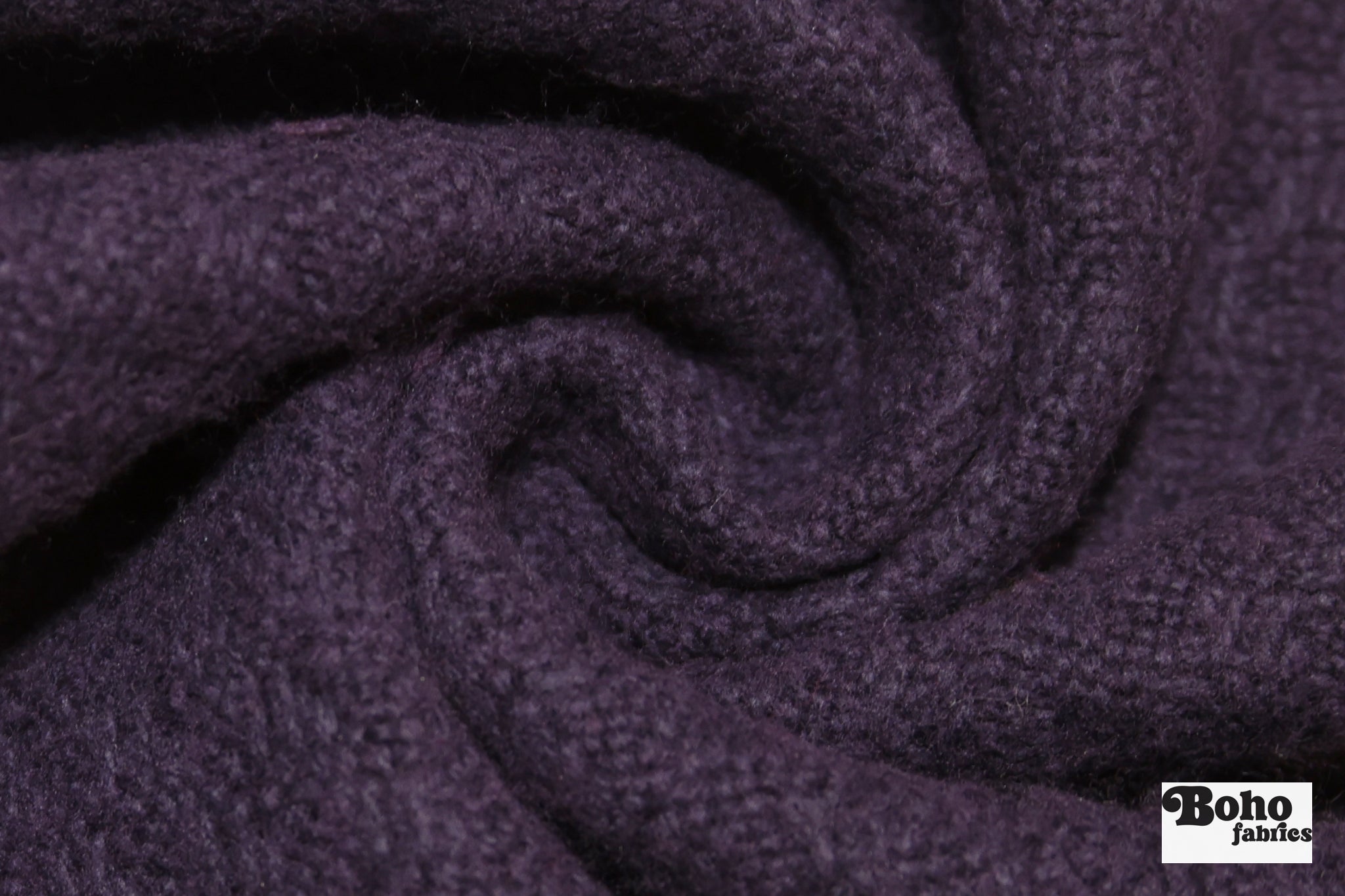 Purple Basketweave Wool Coating Woven Fabric - Boho Fabrics - Wool Coating, Woven