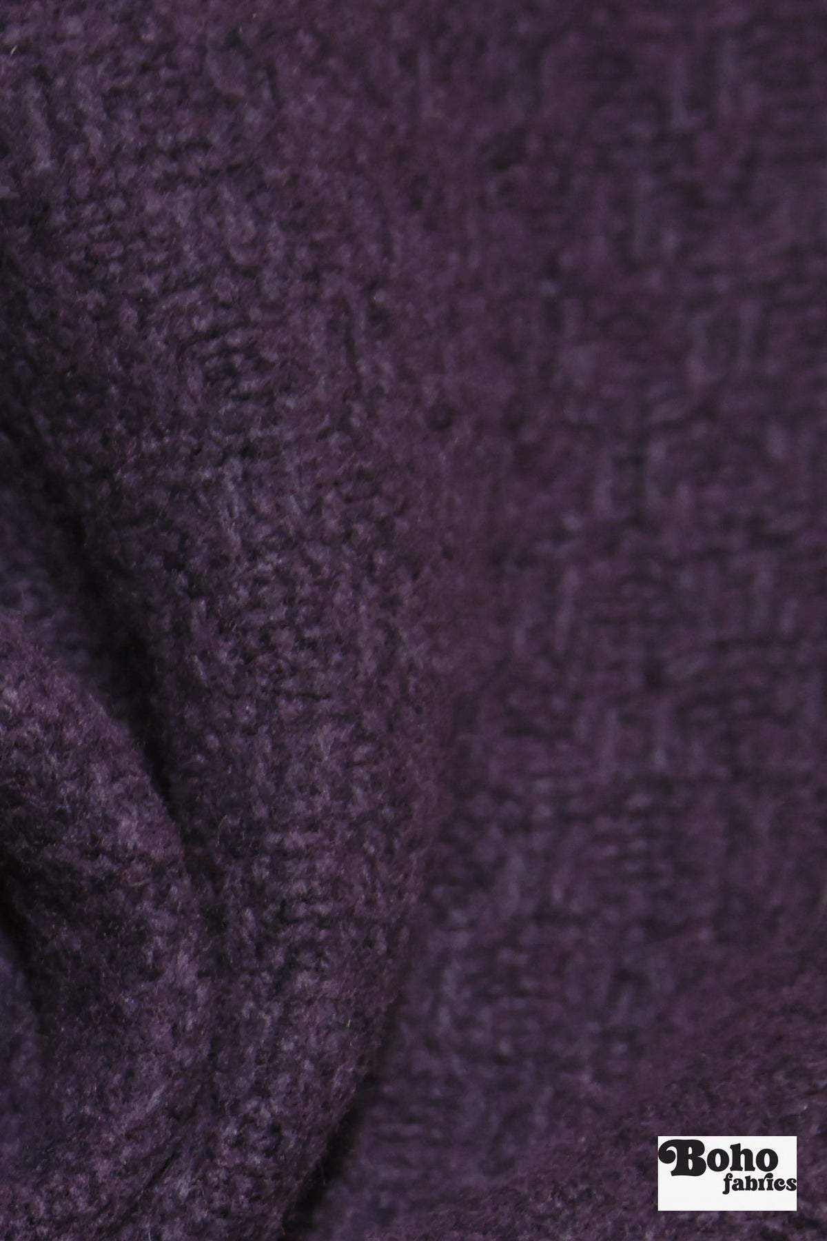 Purple Basketweave Wool Coating Woven Fabric - Boho Fabrics - Wool Coating, Woven