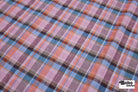 Purple, Blue & Orange Plaid Woven Fabric - Boho Fabrics - Woven Fabric