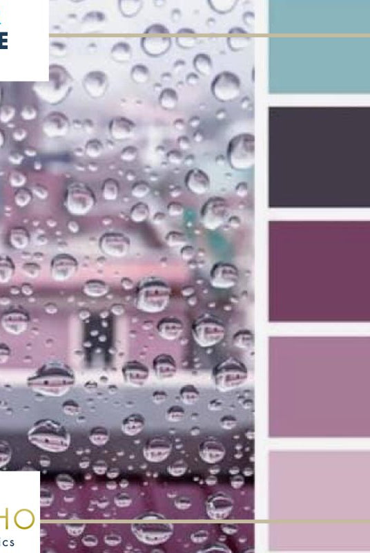 "Purple Dew Drops", Mystery Color Palette Box. - Boho Fabrics