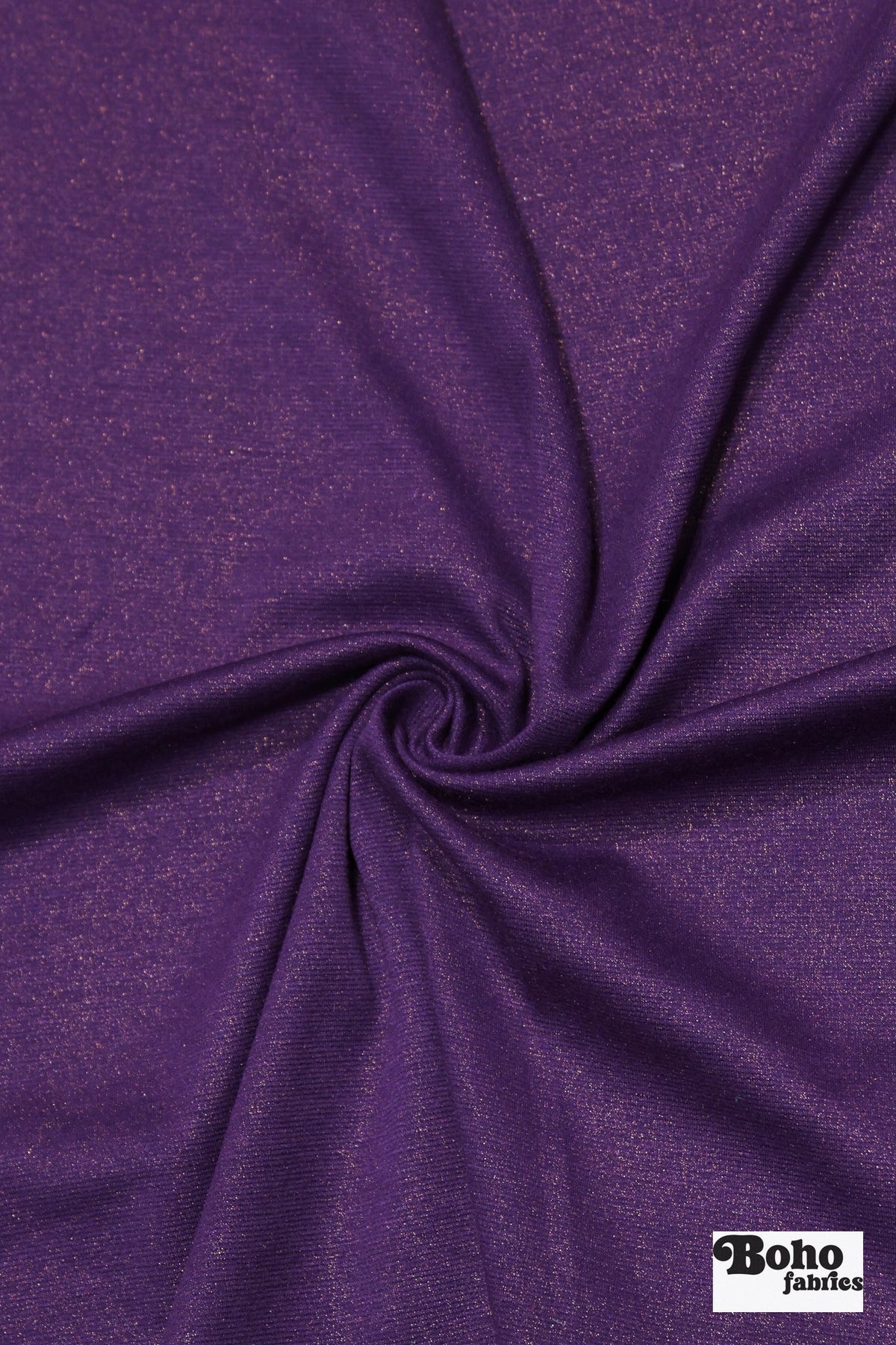 Purple, Foiled Ponte Knit Fabric - Boho Fabrics - Ponte Solid, Knit Fabric
