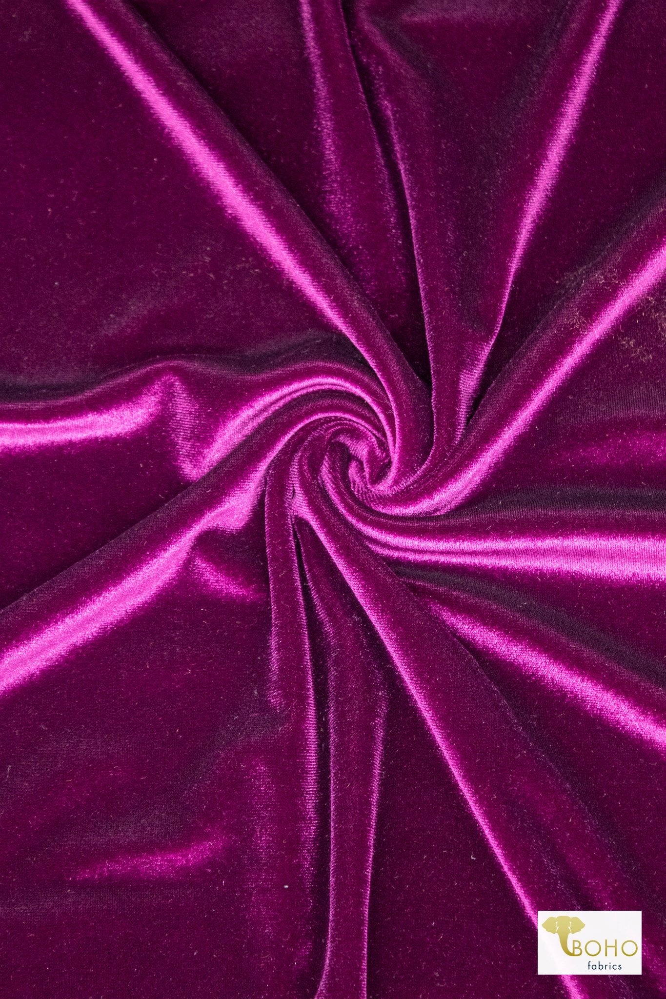 Purple, Stretch Velvet Knit Fabric - Boho Fabrics - Stretch Velvet Knit Fabric