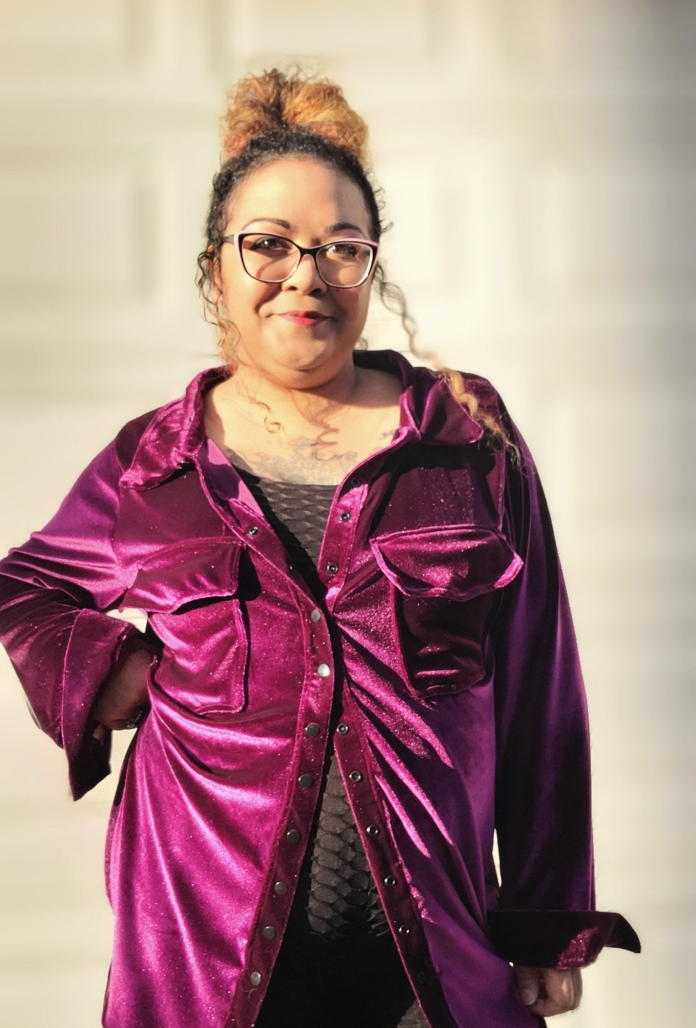 Purple, Stretch Velvet Knit Fabric - Boho Fabrics - Stretch Velvet Knit Fabric