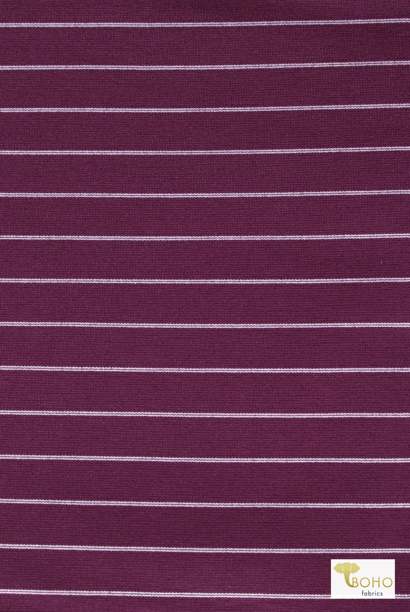 Purple Stripes, Ponte Knit - Boho Fabrics