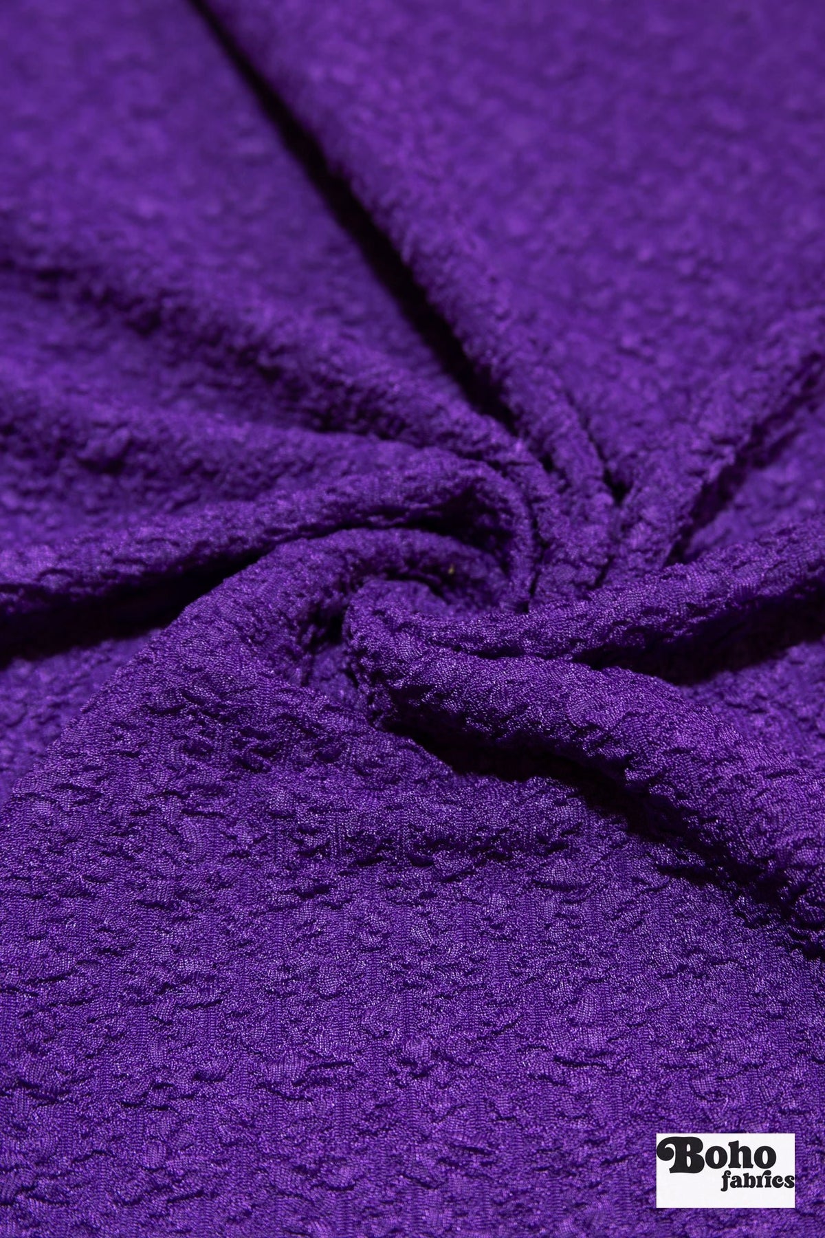Purple Textured Crinkle Knit Fabric. Special Occasion. - Boho Fabrics - Special Occasion Fabric