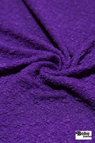 Purple Textured Crinkle Knit Fabric. Special Occasion. - Boho Fabrics - Special Occasion Fabric