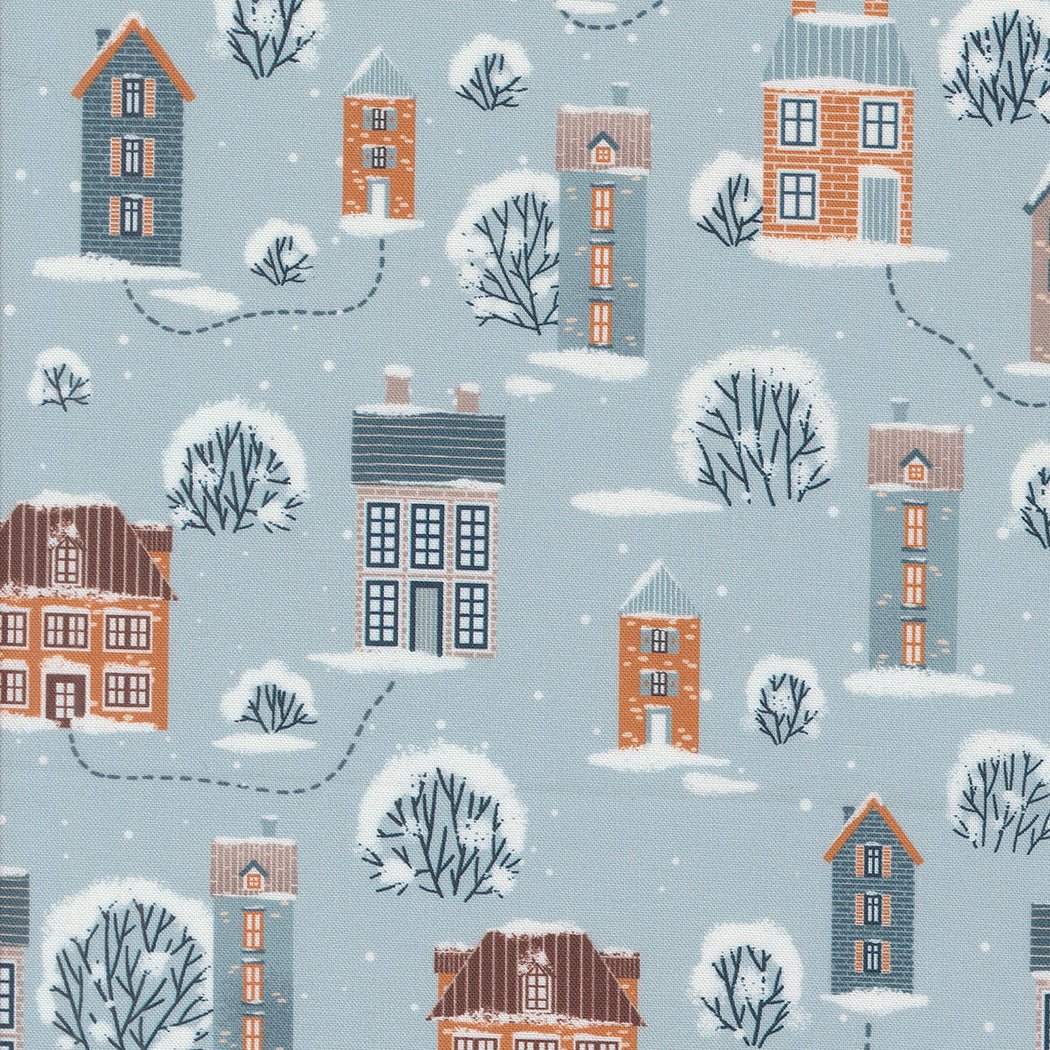 Purrfect Christmas in Sky by Moda - 100% Cotton Quilting Fabric - 39044 13 - Boho Fabrics - Quilting Cotton, Woven