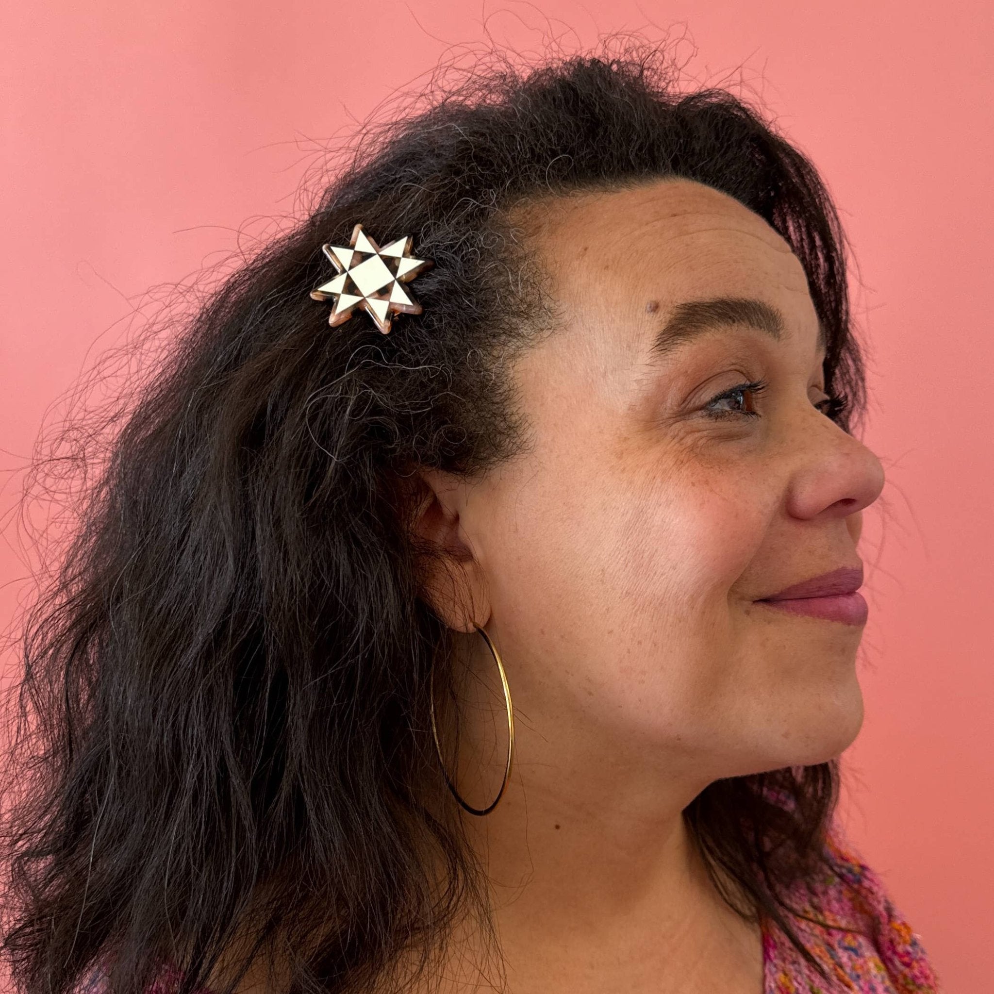 Quilt Star Hair Clip - Boho Fabrics - Accessories