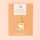 Quilt Star Removable Zipper Charm - Boho Fabrics - Bag Hardware