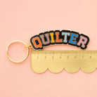 Quilter Enamel Keychain - Bag Charm - Boho Fabrics - Bag Hardware