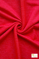 Racing Red, Baby French Terry Knit Fabric - Boho Fabrics