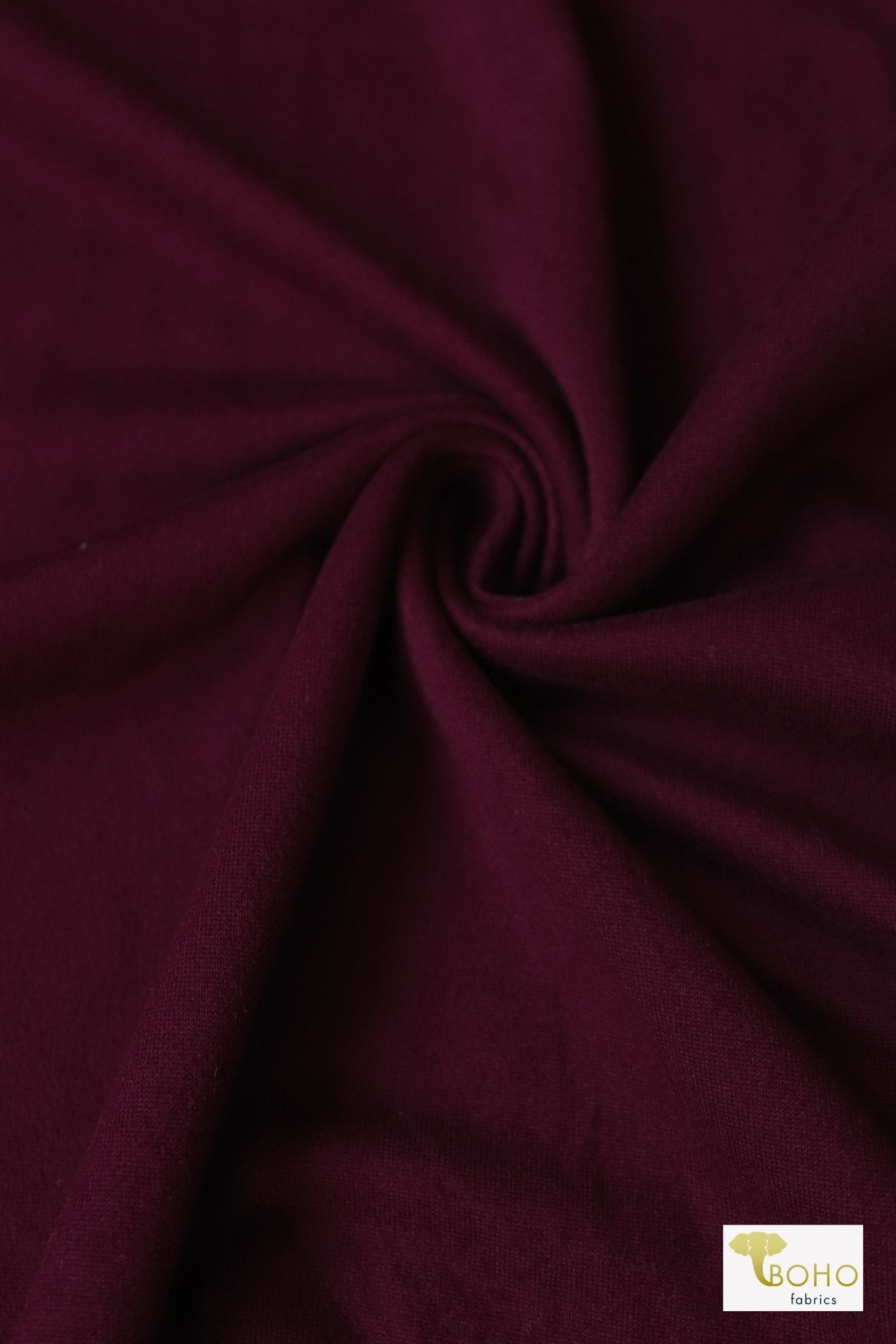 Radiant Burgundy, Bolero Brushed Poly Knit - Boho Fabrics