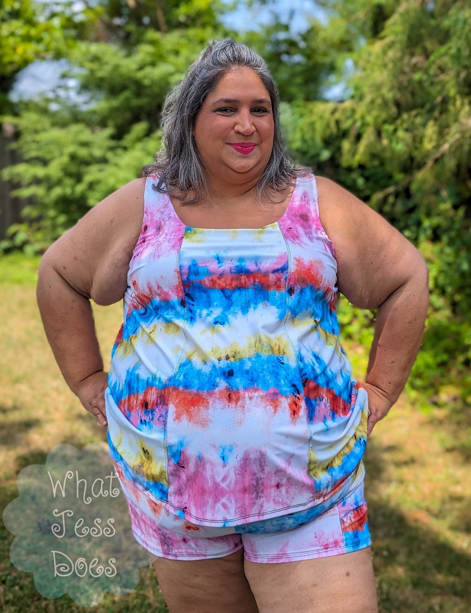 Rainbow Ice Dye, Swim Knit Fabric - Boho Fabrics - Swim Knit, Printed Fabric