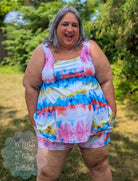 Rainbow Ice Dye, Swim Knit Fabric - Boho Fabrics - Swim Knit, Printed Fabric