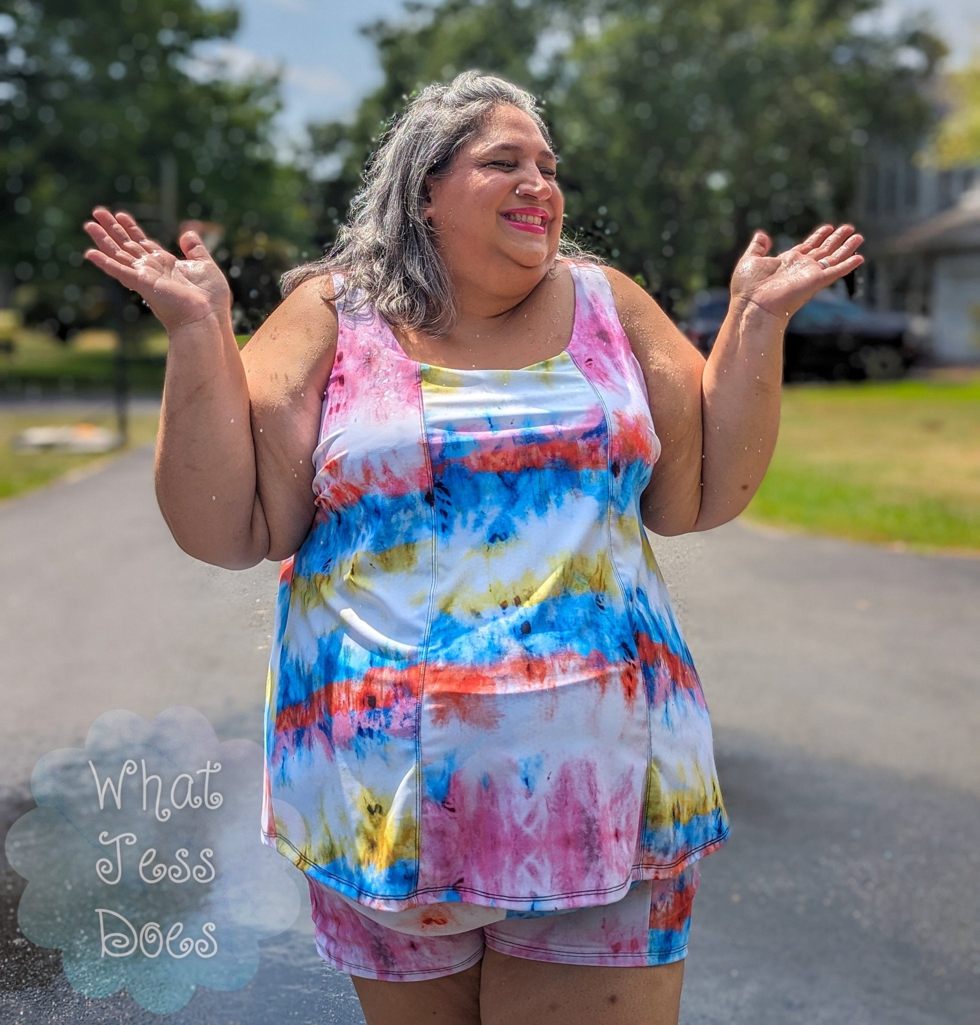 Rainbow Ice Dye, Swim Knit Fabric - Boho Fabrics - Swim Knit, Printed Fabric