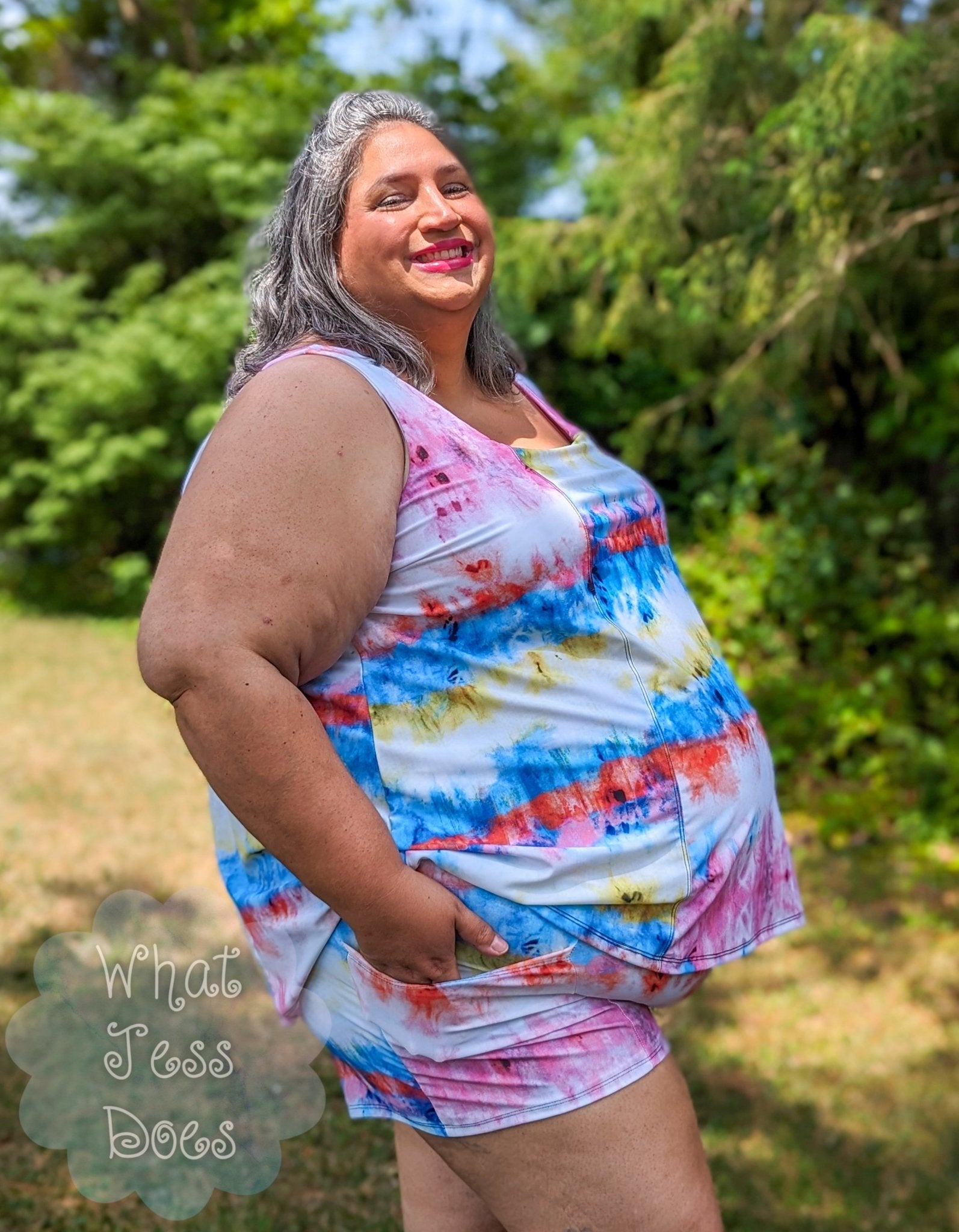 Rainbow Ice Dye, Swim Knit Fabric - Boho Fabrics - Swim Knit, Printed Fabric