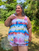 Rainbow Ice Dye, Swim Knit Fabric - Boho Fabrics - Swim Knit, Printed Fabric