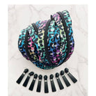 Rainbow Leopard Print Continuous Zipper Tape 3 Yards - Boho Fabrics - Zippers