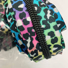 Rainbow Leopard Print Continuous Zipper Tape 3 Yards - Boho Fabrics - Zippers