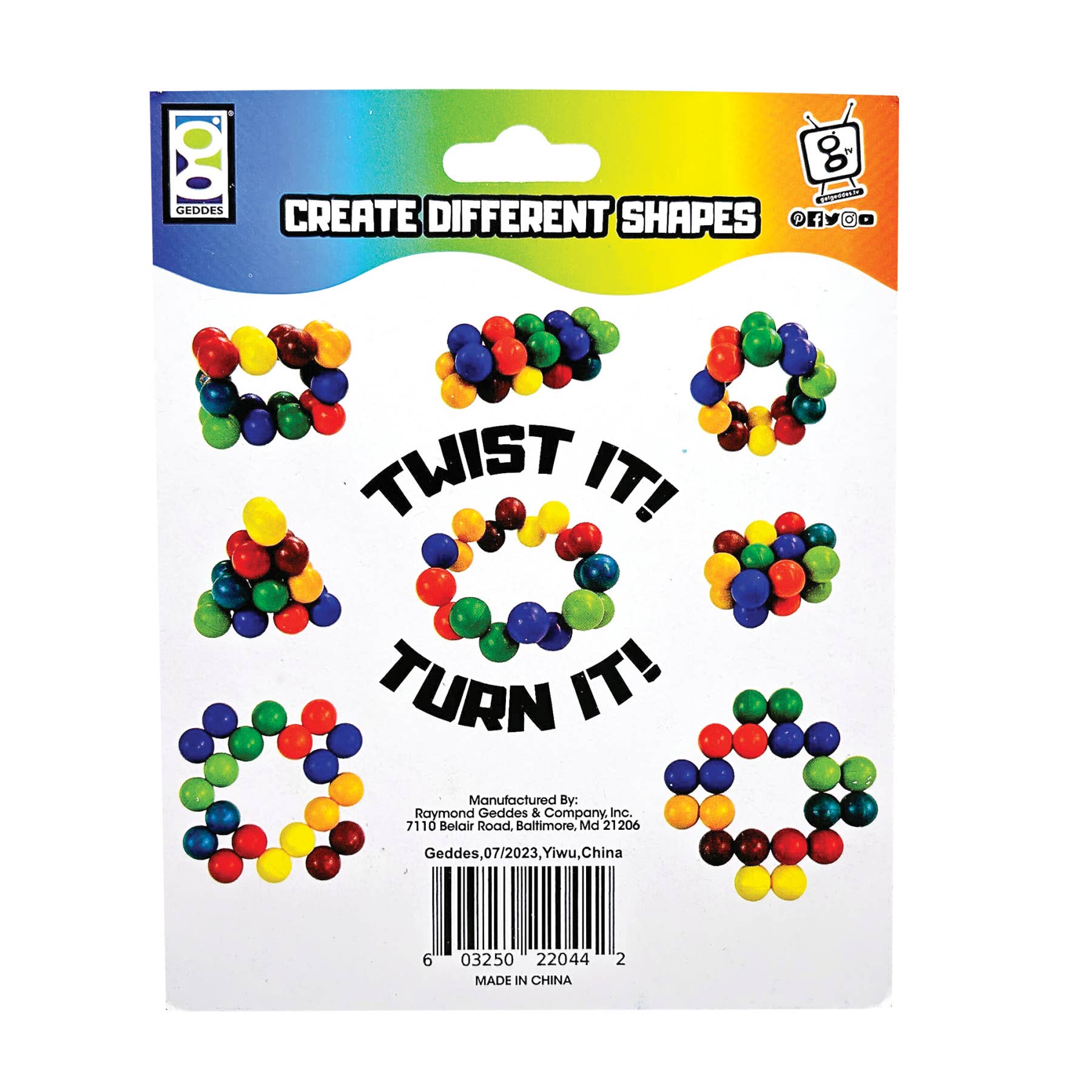 RAINBOW TWIST TOY - Boho Fabrics - 
