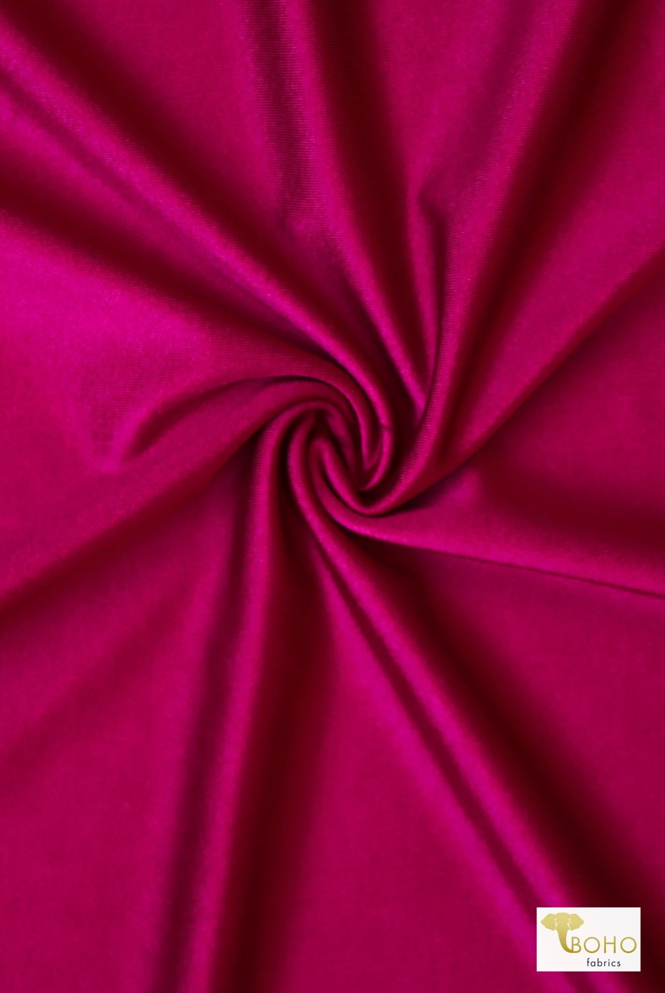 Raspberry, Shiny, Swim Solid Knit Fabric - Boho Fabrics