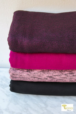 Raspberry, Shiny, Swim Solid Knit Fabric