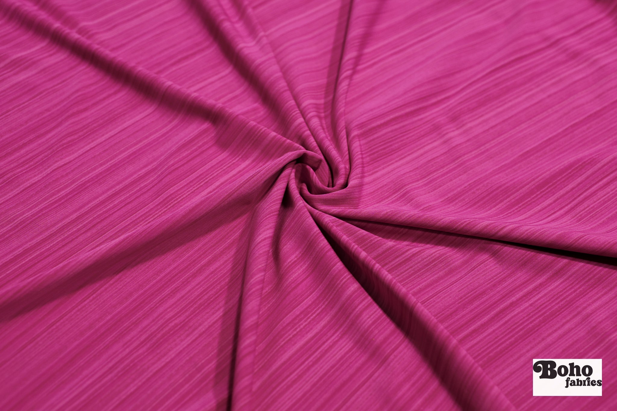 Raspberry,Striated Athletic Knit Fabric - Boho Fabrics - Athletic Knit Fabric