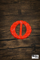 Red Dahlia – 1930s Art Deco Casein Belt & Scarf Slide Buckle - Boho Fabrics - Buckles & Slides